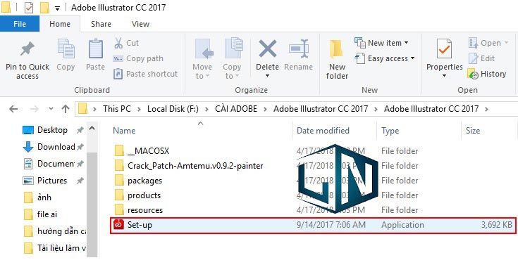 Chạy file Setup Chạy file Setup
