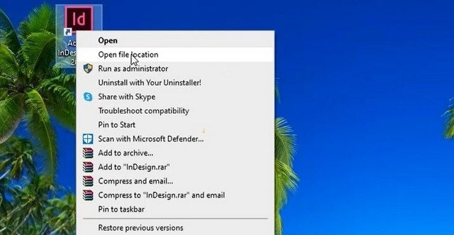 Bấm chuột phải vào biểu tượng phần mềm sau đó chọn "Open file location"