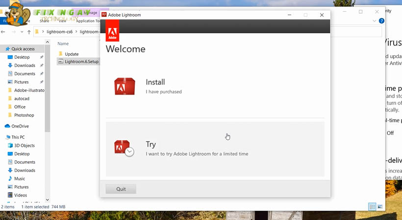 Tiếp tục chọn Try.