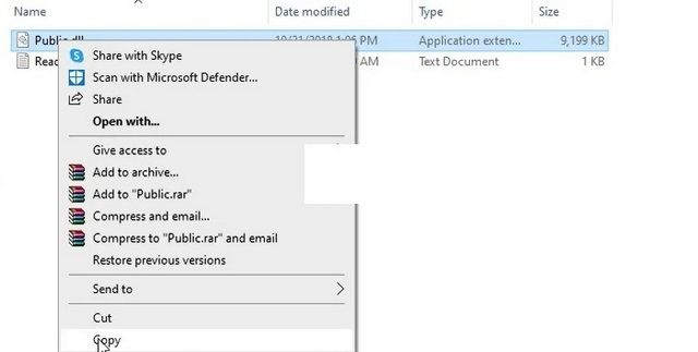 Tiến hành copy file Public
